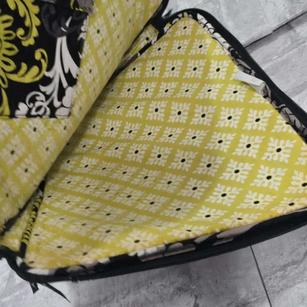 Vera Bradley Tablet‎ / Laptop Cover Case Baroque Quilted Black & Yellow Sleeve